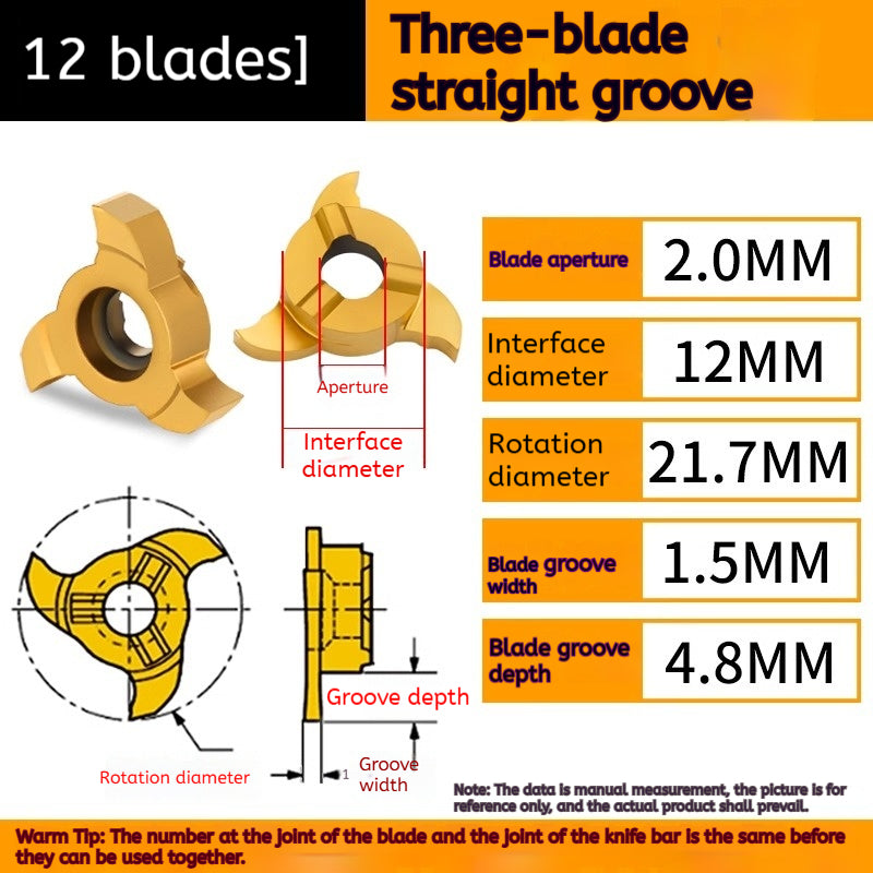 1152-Germany imported t-type cutter three-edged six-edged alloy t-type milling cutter small hole slot cutter cyclone milling cutter internal hole milling slot inserts Shandong Denso Pricision Tools Co.,Ltd.